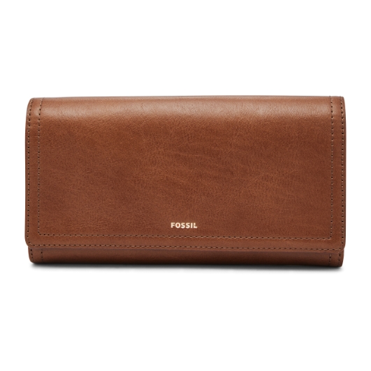 Leather wallet Fossil Burgundy in Leather - 31079301