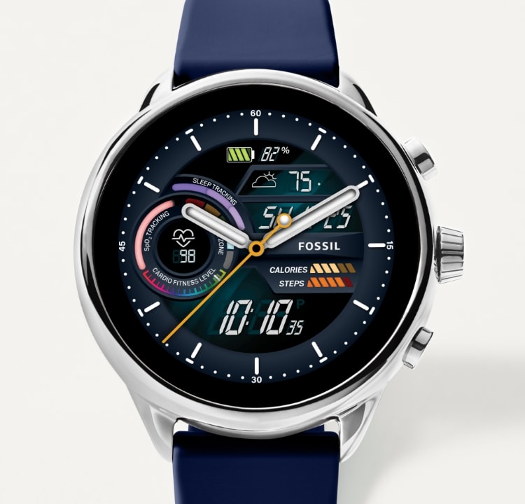 Gen 6 Wellness Edition Smartwatch Navy Silicone - FTW4070V - Fossil