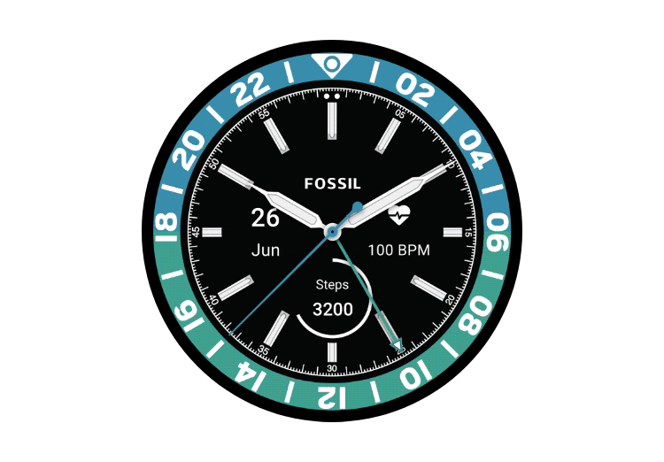 Gif of a Gen 6 Wellness Family smartwatch dial changing.