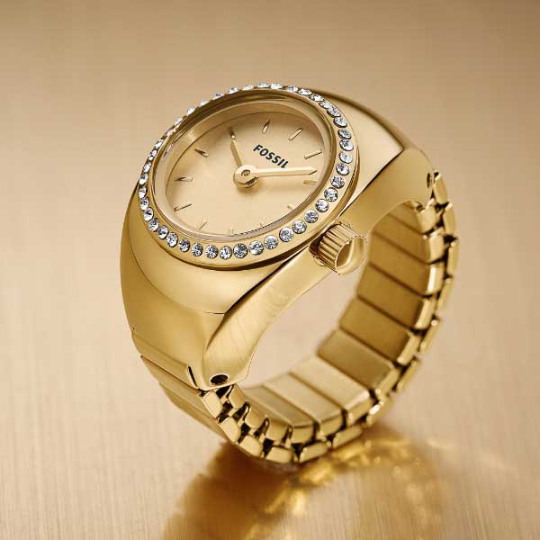 Two-Hand Fossil - ES5246 Stainless Ring Watch - Steel Gold-Tone