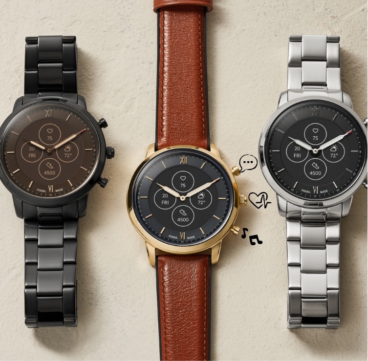Hybrid HR Smartwatches Featuring Heart Rate Monitoring & Long Battery Life  - Fossil